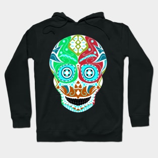 pro wrestling mask with candy skull pattern ecopop Hoodie